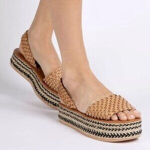 Penelope Chilvers Leather Plaited Espadrilles